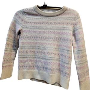 Gap Kids Metallic Long Sleeve Crew Neck Girls Sweater Sz S